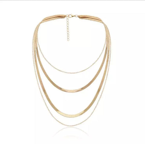 Multi Layered Herringbone Necklace