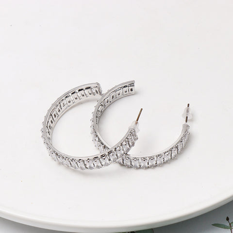 The Baguette Hoop Earring