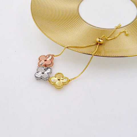 18k Gold Plated 4-Leaf Clover Bracelet