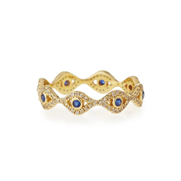 Evil Eye 18k Gold Plated Ring