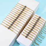 18K Gold Plated Beaded Initial Bracelet