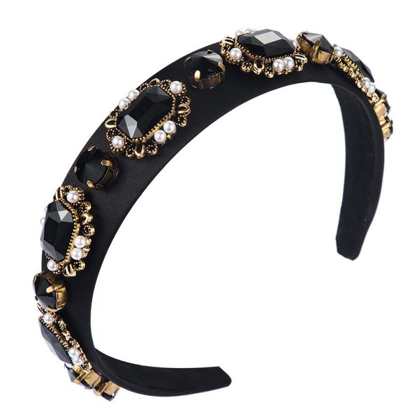 Pearl Crystal Satin Headband