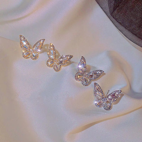 Butterfly Stud 18k Gold Plated Earring