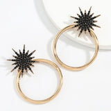 Big Star Ring 18k Gold Plated Earring