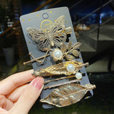 Butterfly Leaf Hair Clip Set