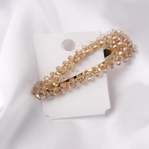Champaign Crystal Hair clip