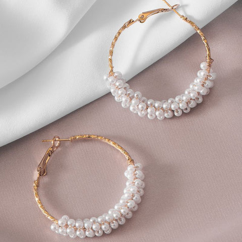 Pearl Hoop Earring