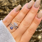 18k Gold Plated Evil Eye & Hamsa Ring