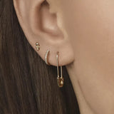 18k Gold Plated Pin Earring