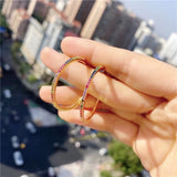 18k Gold Plated Rainbow Hoops