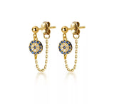 Evil Eye 18k Gold Plated Dangle Earring