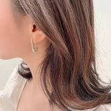 18k Gold Plated Diamond Pin Earrings