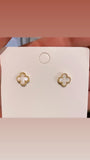 18k Gold Plated Small Clover Studs