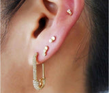 18k Gold Plated Diamond Pin Earrings
