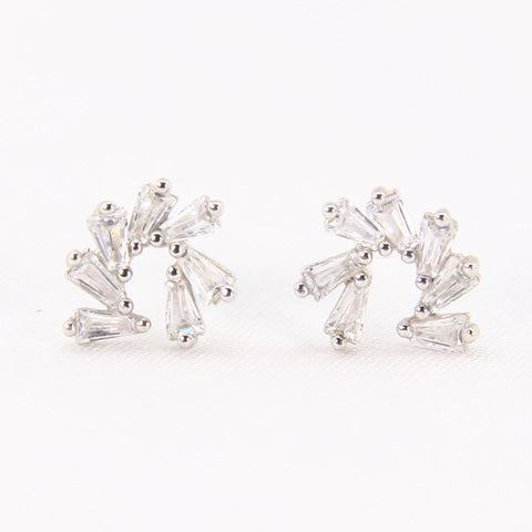 18k Gold Plated Baguette Studs
