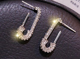 18k Gold Plated Diamond Pin Earrings