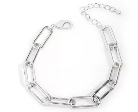18k Gold Plated Paperclip Bracelet