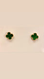 18k Gold Plated Small Clover Studs