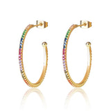 18k Gold Plated Rainbow Hoops