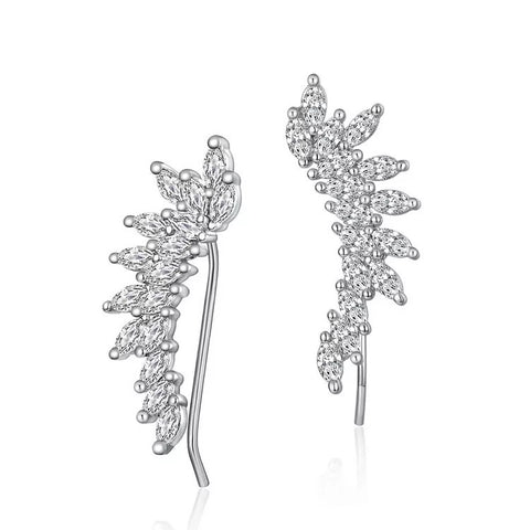 18k Gold Plated Diamond Ear Crawler
