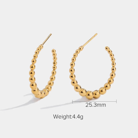 18k Gold Plated Gradual Hoops