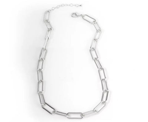18k Gold Plated Paperclip Necklace
