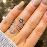 18k Gold Plated Evil Eye & Hamsa Ring