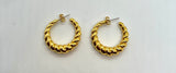 18k Gold Shrimp Hoop Earrings