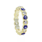 18k Gold Plated Evil Eye Ring