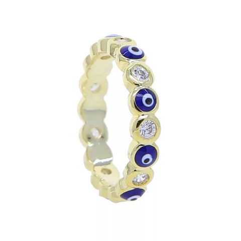 18k Gold Plated Evil Eye Ring