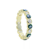 18k Gold Plated Evil Eye Ring