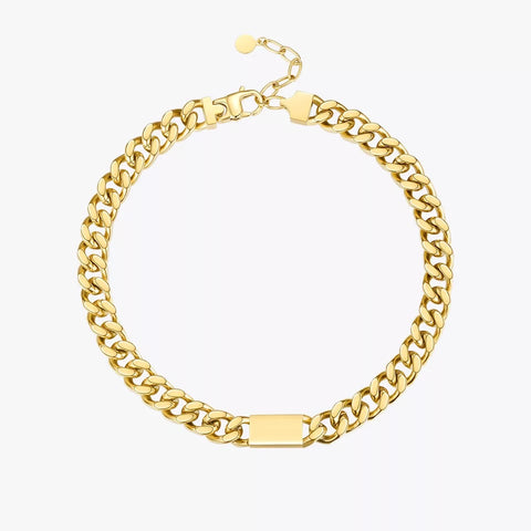 18k Gold Plated Chunky Cuban Link Necklace