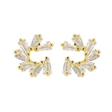 18k Gold Plated Baguette Studs