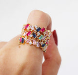 Rainbow Cubic Zirconia Ring