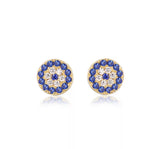 18k Gold Plated Evil Eye Studs