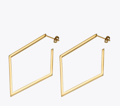 18k Gold Plated Long Drop Earrings