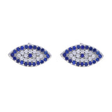 18k Gold Plated Evil Eye Studs