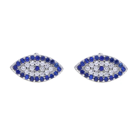 18k Gold Plated Evil Eye Studs