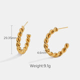 18k Gold Plated Rope Hoops
