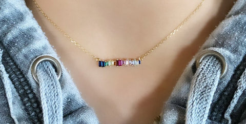 18k Gold Plated Rainbow Necklace
