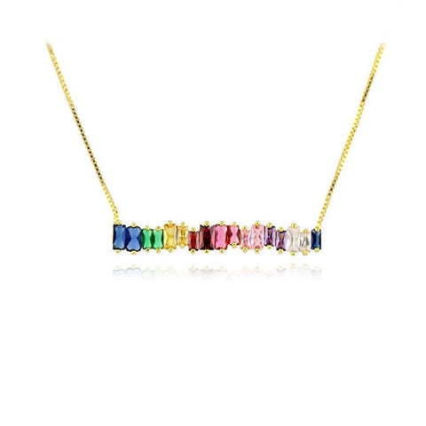 18k Gold Plated Rainbow Necklace