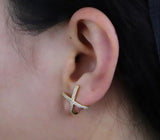 18k Gold Plated Earlobe Huggable Earrings