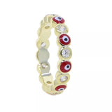 18k Gold Plated Evil Eye Ring