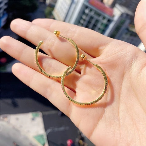 18k Gold Plated Rainbow Hoops