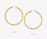 18k Gold Plated Twisted Hoops