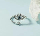 18k Gold Plated Resizable Eye Ring