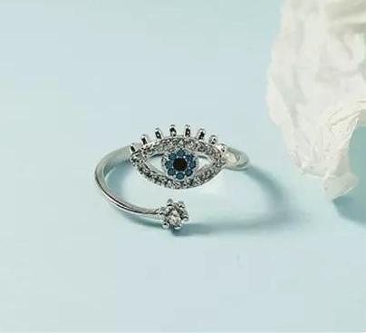 18k Gold Plated Resizable Eye Ring
