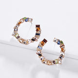 18k Gold Plated Rainbow C Earrings