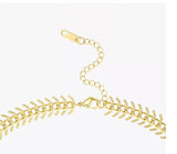 18k gold plated leaf necklace!