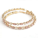 Big Diamond 18k Gold Plated Rhinestone Hoop Earring